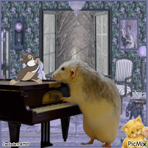 il jouait du piano debout - Ingyenes animált GIF