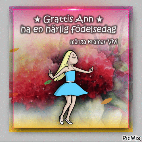 Grattis Ann 2021 - Бесплатный анимированный гифка