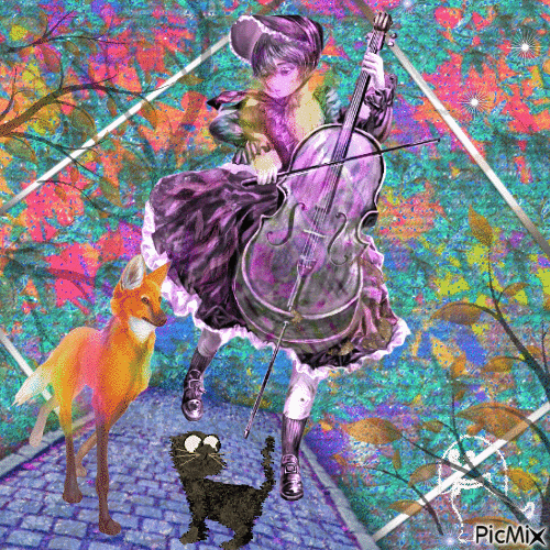 anime double bass - GIF animé gratuit