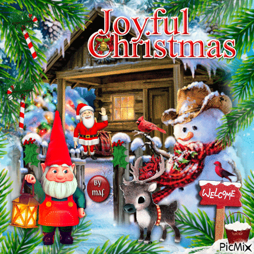 Joyful Christmas - Бесплатный анимированный гифка