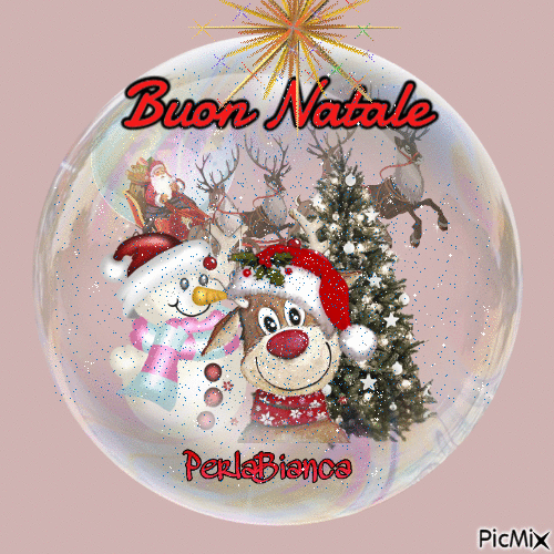 Buon Natale(Happy Christmas) - GIF animado grátis