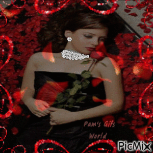 Rose Petals and Diamonds - GIF animado grátis