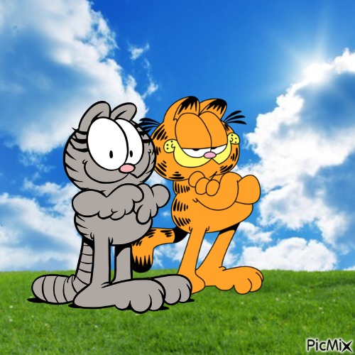 Garfield and Nermal - png grátis