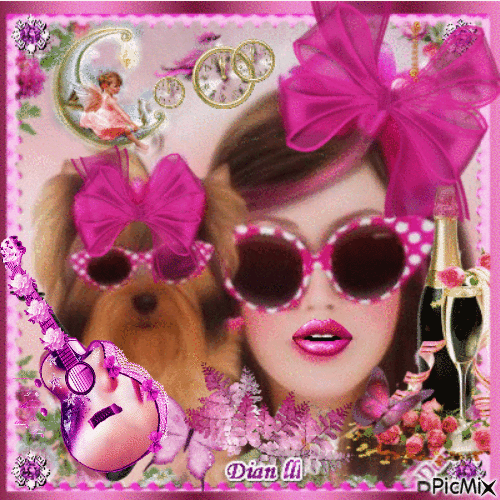 I Love my Pink Sunglasses - GIF animé gratuit