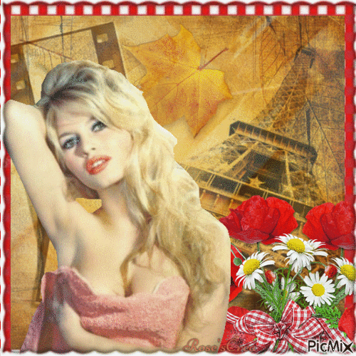 Concours :  Brigitte Bardot, Vichy, Paris - Free animated GIF