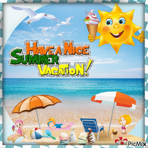The Summer Beach - GIF animasi gratis
