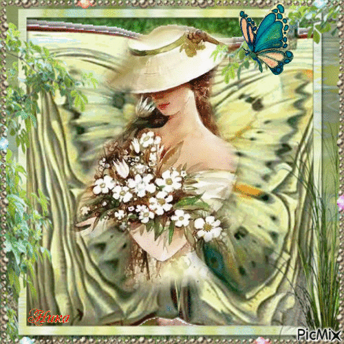 Femme papillon - Gratis geanimeerde GIF