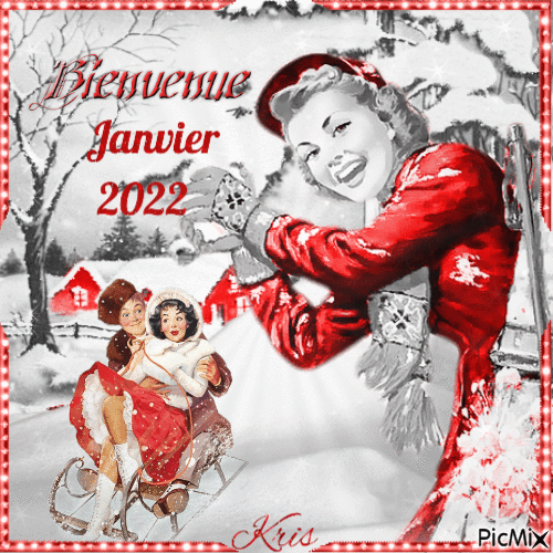 Bienvenue Janvier 2022 - Безплатен анимиран GIF