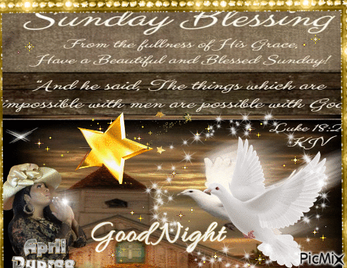 Sunday Good Night Blessings - GIF animado gratis