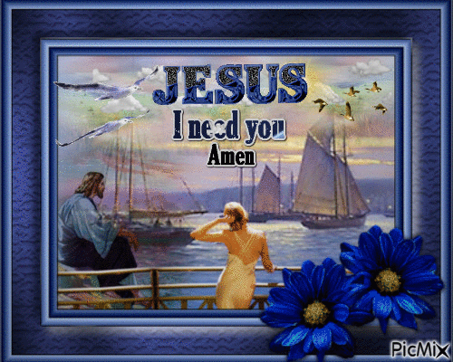 Jesus I need you - GIF animado grátis