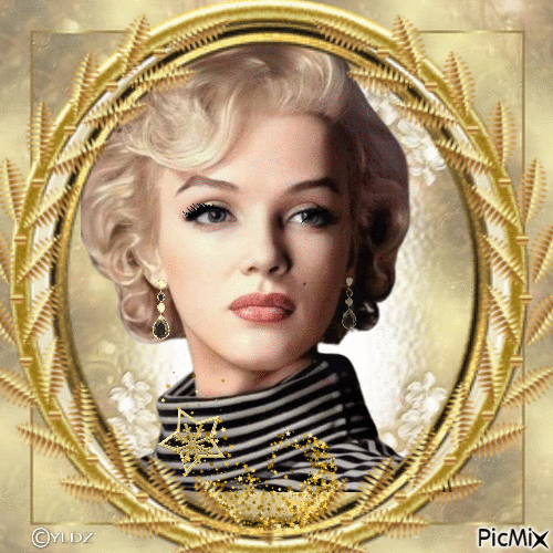 Marilyn gold - GIF animado grátis