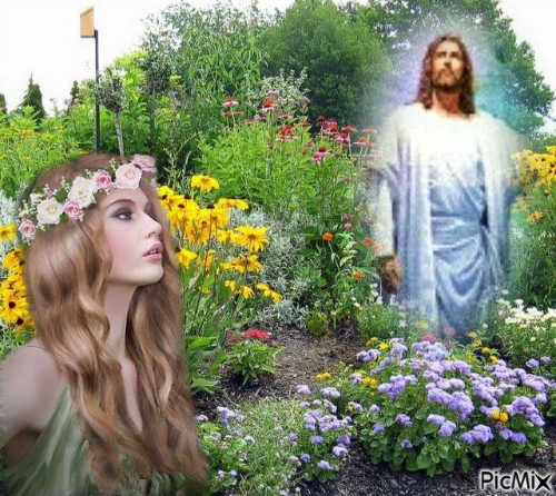 jesus  and woman - kostenlos png