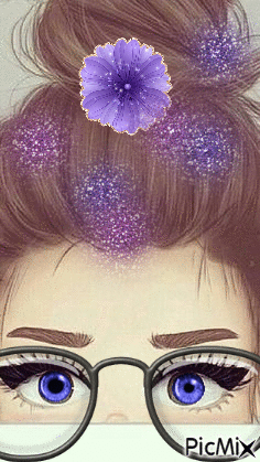 Con flores en el pelo - Ingyenes animált GIF