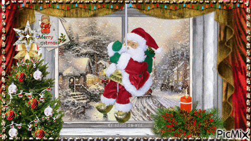 Christmas Window - Animovaný GIF zadarmo