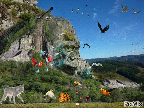 la montagne - GIF animé gratuit