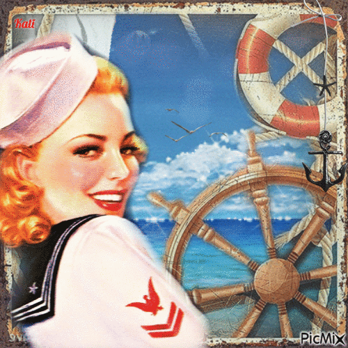 Navy girl - Darmowy animowany GIF