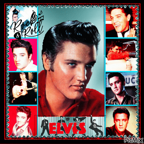 Elvis Collage - GIF animado grátis