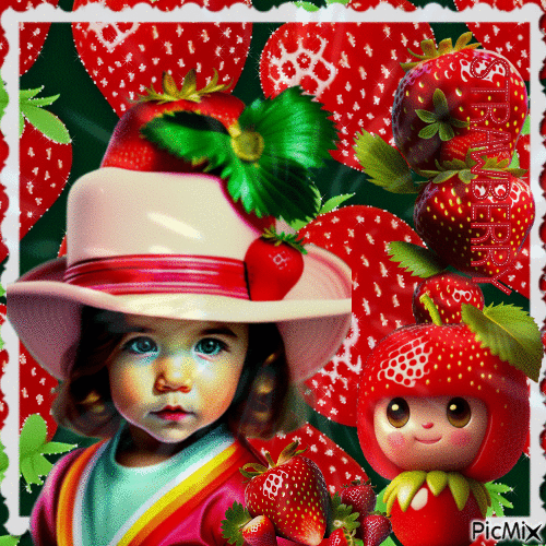 Erdbeeren - GIF animé gratuit