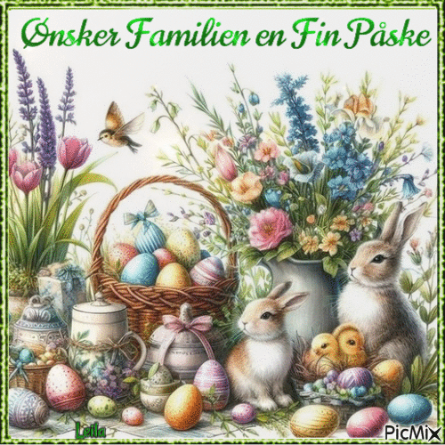 Wishing the family a Happy Easter - Free animated GIF