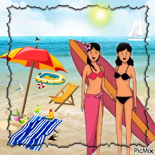 on day on the beach - PNG gratuit