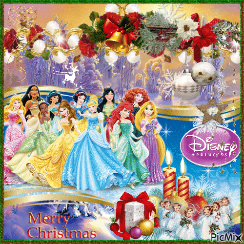 Christmas Disney Princess - Bezmaksas animēts GIF