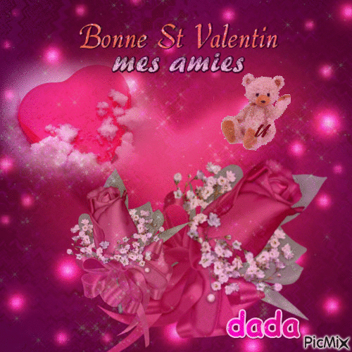 Bonne St. Valentin mes amies et amis ♥♥♥ - GIF animé gratuit