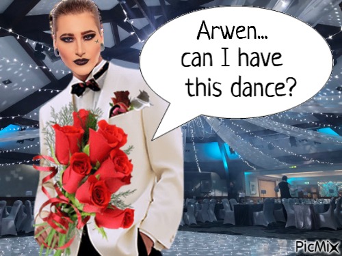 Rhea ripley asks arwen to dance - PNG gratuit