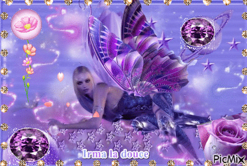 Femme papillon - GIF animé gratuit