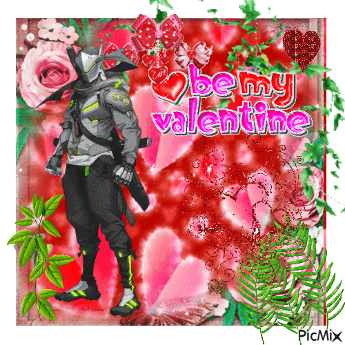 genji valentine - Бесплатный анимированный гифка