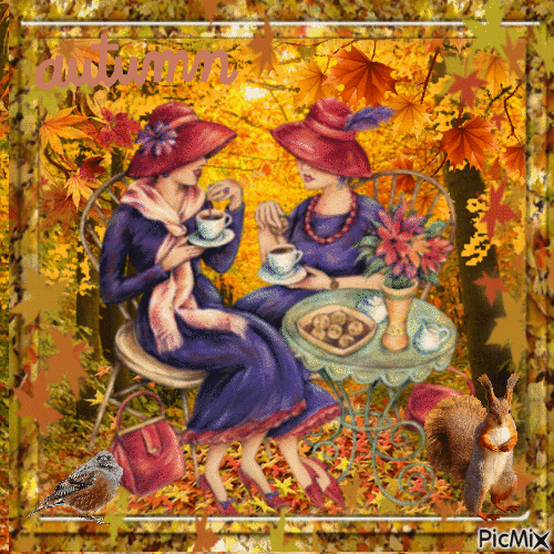 Autumn Tea - Nemokamas animacinis gif
