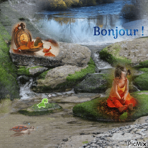 bonjour ! - Zdarma animovaný GIF