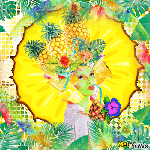 Pineapple girl - Ingyenes animált GIF
