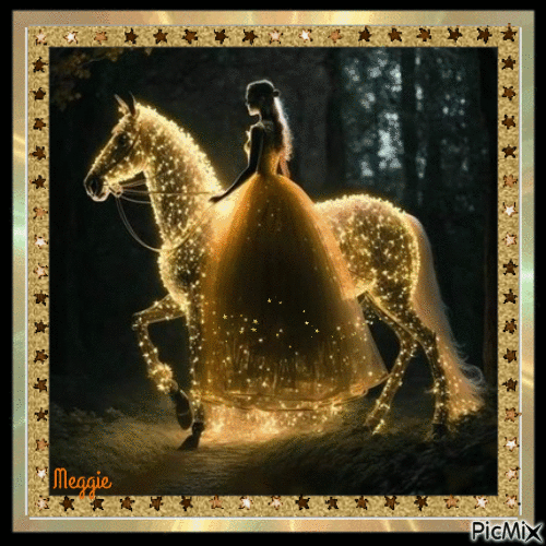 star woman in gold - Free animated GIF