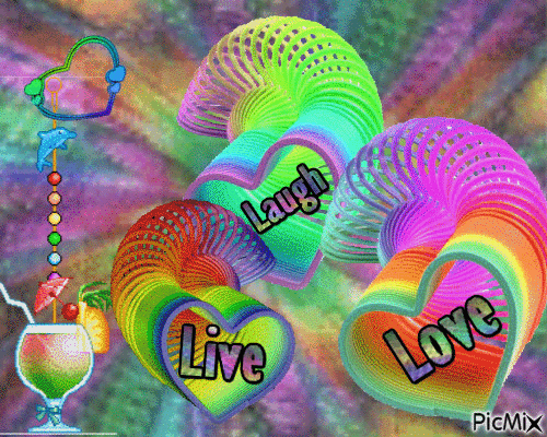 Live Laugh Love - GIF animé gratuit
