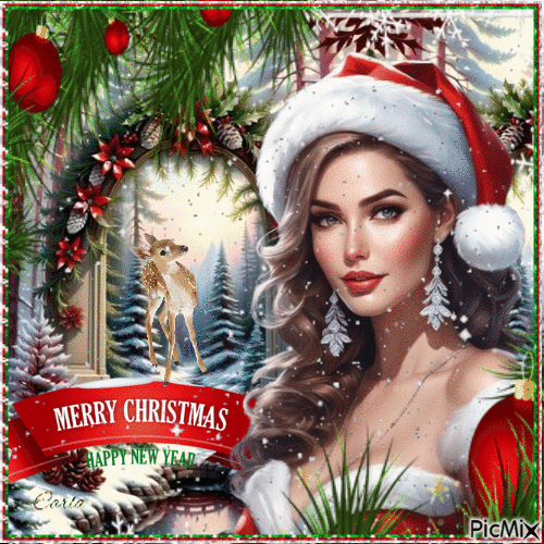 Merry Christmas & Happy New Year - Free animated GIF