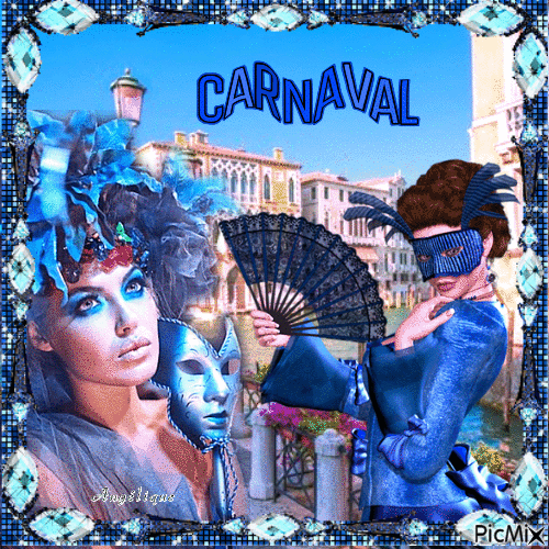 Carnaval... 🤍💙💜 - Animovaný GIF zadarmo