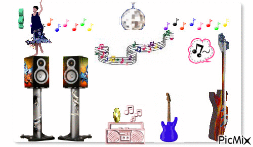 I ♥ Musique ! - Zdarma animovaný GIF
