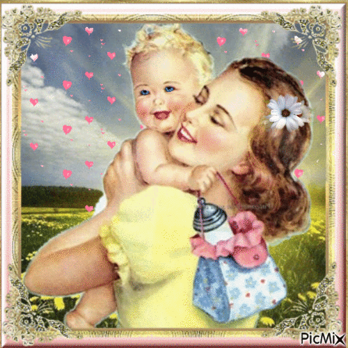 Anne ve çocuk - Ingyenes animált GIF