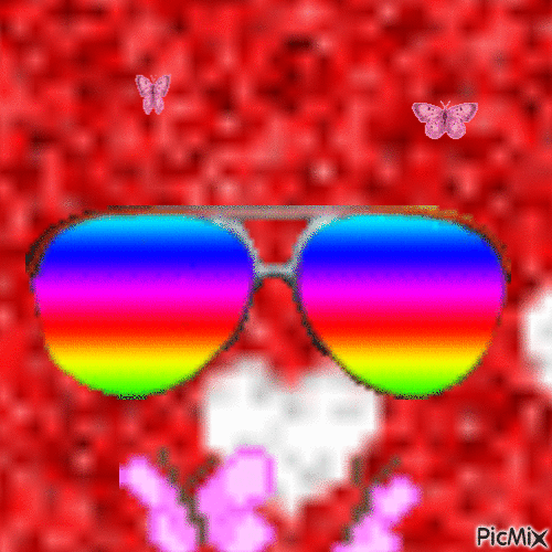 Lunette multicolore - Darmowy animowany GIF