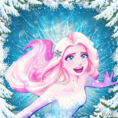 Elsa's Winter Magic - Бесплатный анимированный гифка