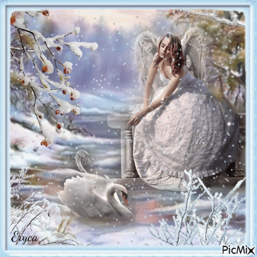 Un ange en hiver - Ingyenes animált GIF