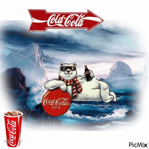 Coca Cola Polar Bear - GIF animé gratuit