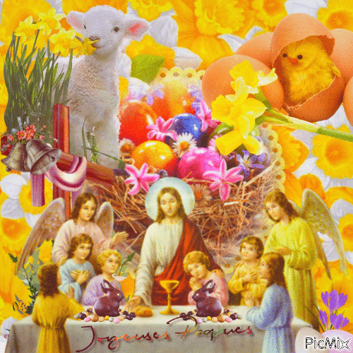 Joyeuses Pâques ! - GIF animé gratuit