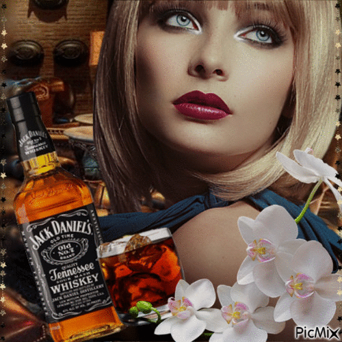 woman end whisky - Gratis geanimeerde GIF