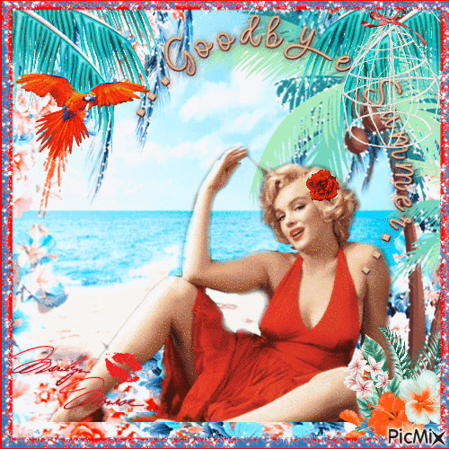 Goodbye Summer Marilyn - Gratis animerad GIF