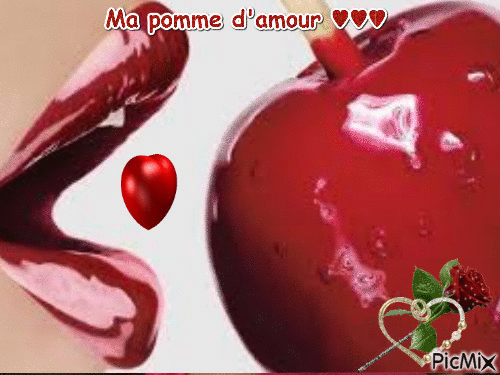 POMME D'AMOUR - Free animated GIF