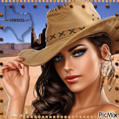 texas cowgirl - Darmowy animowany GIF