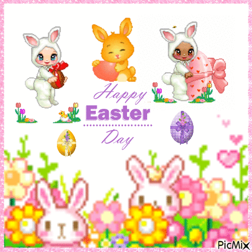 Easter Happiness - Бесплатни анимирани ГИФ