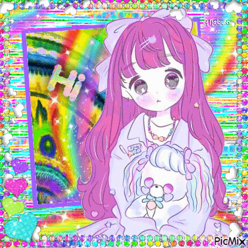 Manga rainbow - Besplatni animirani GIF