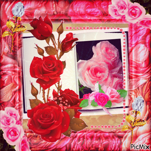 La beauté des roses - Gratis animerad GIF